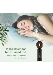 Electric Incense Burner &amp; USB Aroma Diffuser &ndash; Modern Portable Bakhoor Burner with Rechargeable Comb &ndash; Electric Bukhoor Incense Holder (Black)
