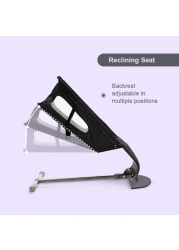 TEKNUM Baby Bouncer / Recliner Seat w/ Grab Toys - Black