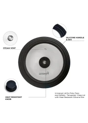 HomePro Universal Glass Lid, 24.9cm