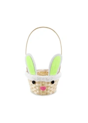 Easter Bamboo Bunny Basket 23cm Assorted