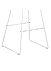 Jeffcoco Furniture Bar Stool, High Bar Chair White Steel Frame Leather Seat Chair For Kitchen Bar table Dining Chair (Two Piece)