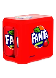 فانتا علبة مشروب غازي بنكهة الفراولة 330 ملل حزمة من من 6
