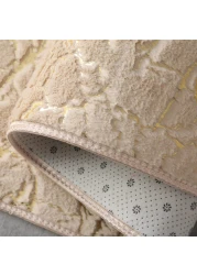 Super Soft Rabbit Fur Round Living Room Carpet With Water Proof Material And Anti Slip Bottom (Size 80CM)