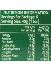 ماذر إيرث ألواح شرائح شوفان مخبوزة برقائق الشوكولاته 240 غرام