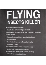 قاتل الحشرات الكهربائي 15 واط، قاتل الحشرات الطائرة بالضوء الأزرق وضغط عالي 3800 فولت لقتل الآفات - أبيض