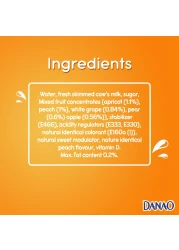 Danao Peach And Apricot Juice Drink With Milk 180ml Pack of 6