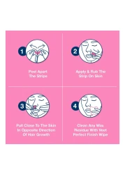 فيت إيزي جل شرائط شمعية لإزالة شعر الوجه للبشرة الحساسة 20 قطعة - أبيض