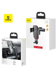 Baseus Aluminum Car Phone Holder CD Slot Auto Lock Gravity Car Mount Compatible With 4.0 6.5 Inch For iPhone 14 Pro Max 13 12 11 SE X And Many More Black