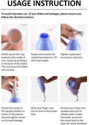 SHOWAY 650 ml Large Portable shattaf Bidet Bottle Handheld Travel Toilet shataf Hand Spray Seat Water-Blue