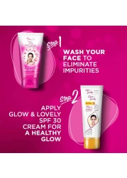 جلو أند لوفلي كريم الوجه بعامل حماية من الشمس SPF 30 50غرام - أبيض