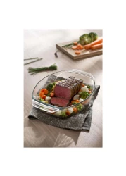 Pyrex Optimum Glass Oval Roaster Clear 2L