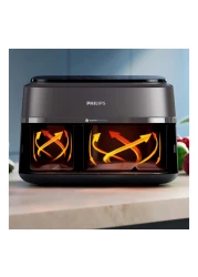 Philips 3000 Series Dual Basket Airfryer NA350/00 Black 9L