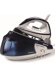 Kenwood Steam Iron Station, 2600W, SSP20.000WB, White/Blue (1.8L Water Tank Capacity, Ceramic Soleplate, 180g Steam Shot, Anti Drip, Auto Shut Off, Self Clean Function)