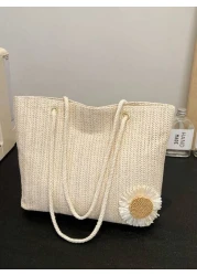 وشاح بطباعة زهور صغيرة بطراز البحر، ديكور لحقيبة الكتف