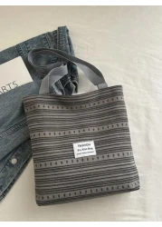 حقيبة كاجوال/عمل بطراز كوري كلاسيكي للنساء ، حقيبة كتف من القماش الكانفاس عصرية موضة 2025 الجديدة