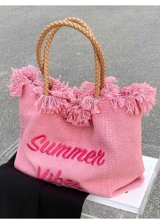 حقيبة كتف كانفاس رسائل وشرابات سعة كبيرة عصرية، بسيطة ومثالية للتسوق والتنقل، لوازم المدرسة، حقيبة مدرسية، ح