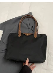 1 Piece Simple And Versatile Casual Versatile Solid Color Large Zipper Large Capacity Shoulder Tote Bag For Women Can Be Worn Cross Body Suitable For Shopping Vacation Work And Commuting Women s Fashi