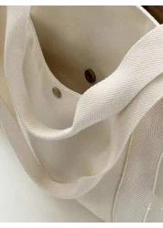 زنبيل كنفاس بسعة كبيرة على طراز INSEG لطلاب، العمل، التنقل والأنشطة الخارجية، حقيبة للحمل على الكتف واليد، حقيب