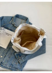 KVKY Large Capacity Unisex Tote Bag With Coin Purse 1pc New Korean Style College Style Middle School Student Schoolbag Casual Bag Crossbody Shoulder Bag Canvas Bag Slant Cross Bag Women Bag With Dime