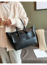 Fashionable Faux Leather Minimalist Flap Top Handle Bag Formal Handbags For Women Bulk Buy Handbags Wholesale Dubai Ladies Handbags For Women Rookies White Collar Workers For Teacher Gifts For Lady Fo