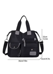 Women Shoulder Bag Nylon Handbags Waterproof Crossbody Bag Large Capacity Multifunctional Tote Trave