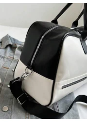 Women s Casual Tote Bag Fashion Contrast Color Shoulder Crossbody Bag For Prenatal Student Gym Yoga Travel Large Capacity Portable Handbag With Luggage Tag Carry On