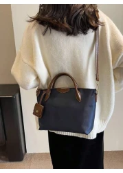 حقيبة يد نسائية عصرية ، حقيبة تسوق كبيرة السعة بشكل كعكة, حقيبة كتف موضة باللون الأزرق