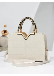 PLANEE Fashionable Simple Elegant Large Capacity Hand Held Shoulder Crossbody Ladies Square Bag Mother Day Gifts Mom Gifts Mommy s Essentials Mommy Bag For Going Out Business Casual Bag For Women Pefe