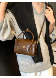 New High Quality Minimalist Solid Color Maerder Handbag Beautiful Design Crossbody Bag For Daily Wear Minimalist Solid Color Classic Dignified Office Outing Dating Ladies Shoulder Bag Holiday Gift