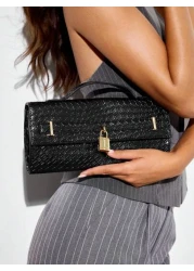 SHEIN BAE 1pc Woven Style Women Handbag Minimalist Fashionable