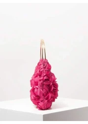 حقيبة مساء أنيقة على شكل زهرة وردة، حقيبة يد رسمية للحفلات للنساء، حقيبة يد محمولة يدويا للفتاة اللطيفة، حقيب