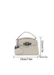 High End Crocodile Pattern Ladies Handbag High End Simple Letter Decoration Adjustable Shoulder Strap Messenger Bag Fashionable Strap Hardware Decoration Shoulder Commuter Bag Magnetic Buckle Opening