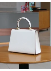 حقيبة يد نسائية فاخرة لعام 2025، حقيبة صغيرة أنيقة بملمس السعف، حقيبة كيلي، حقيبة للذهاب إلى العمل والتنقل، حقي