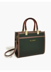 BELLEBORG Old Moeny Lightweight Business Casual Litchi Embossed Letter Detail Square Bag For Women Rookies White Collar Workers For Teen Girls Women College Students Rookies White Collar Workers Perfe