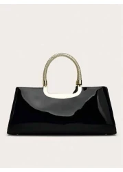 zijinling Hot Selling Women s Glossy Lacquered Leather Handbag Elegant Bridal Wedding Party Clutch