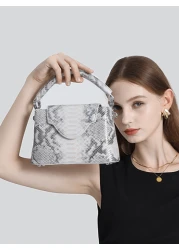 1pc Medium Size PU Leather Snake Pattern Handbag Adjustable Strap Suitable For Daily Use Or As Elegant Gift For Female Friends Sisters Mothers Bag For Women Elegant Luxury