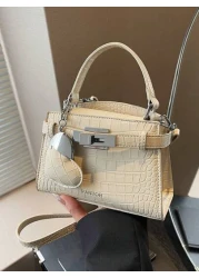 Mini Crocodile Embossed Women Handbag New Fashion Small Square Bag Versatile Shoulder Crossbody Bag