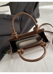 Simple Commuter Bag Color Block Handbag For Women New Fashion Large Capacity Shoulder Messenger Bag Stylish Best Mothers Day Gifts Women