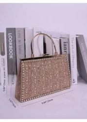Diamond Rhinestone Glitter Handbag Crossbody Shoulder Clutch Purse Glamorous Elegant For Wedding Party Birthday Daily Use