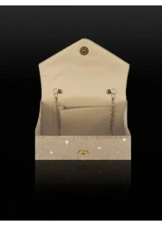 Shiny And Elegant Mini Bow Women s Evening Bag Paired With Exquisite And Luxurious Rhinestone Necklace And Earrings Two Pieces Set New Solid Color Pleated Flap Handbag Suitable For Holiday Parties Dan