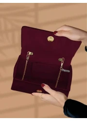 Luxury Glamorous Elegant Exquisite 1pc Elegant Fashionable Bow Knot Velvet Evening Clutch Bag Party Wedding Handbag For Women For Girls Women College Students Rookies White Collar Workers For Party Pr