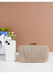 Vincy Glitter Handbag Glamorous Elegant Exquisite Quiet Luxury Sequin Stylish Luxury Shiny Evening Bag With Pleats Detail Clutch Shoulder Crossbody Chain Bag For Women For Party Girl Woman Bride Perfe