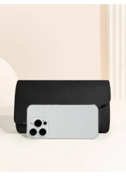 SIIZA Glitter Shiny Luxury Glamorous Elegant Exquisite Large Women Clutch Purse Evening Bag Prom Handbag With Detachable Chain For Wedding Elegant For Girls Women College Students Rookies White Collar