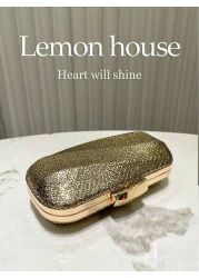 Spring Glamorous Faux Leather Glitter Clutch Bag Women Elegant Evening Party Handbag Shoulder Bag Suitable For Formal Events Weddings Parties