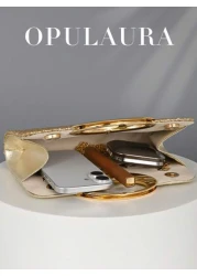 OpulAura Women s Fashion Sparkling Crystal Rhinestone Clutch Purse Luxury Shiny Rhinestone Evening Handbag For Prom Party Ball Birthday Celebration Bridal Clutch Elegant Prom Bag