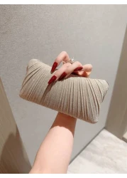 1pc Shiny Glamorous Box Shaped Evening Clutch Bag With Luxurious Rhinestone Decor For Formal Party Wedding Prom