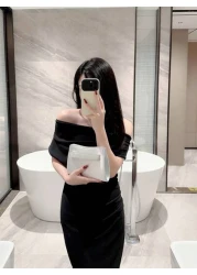 Women Exquisite Satin Fashion Evening Party Clutch Bag Dance Bag Romantic Wedding Bag Bridal Bag Banquet Bag Chain Bag Tready Bride Bag Perfect For Party Wedding Prom Dinner Banquet Matching With Wedd