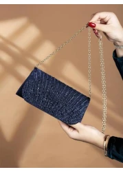 حقيبة يد مزينة بالراين ستون سلسلة حزام، مع إغلاق بشريط مغناطيسي، حقيبة أنيقة للحفلات،مناسبة لحفلات أعياد ميل