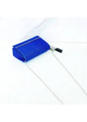 حقيبة مساء أنيقة. حقيبة كتف للنساء بسلسلة. لامع زهري باهر. حقيبة ماسكة صغيرة. حقيبة مربعة متلألئة