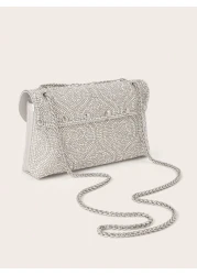 Glamorous Elegant Exquisite Quiet Luxury Sequin Stylish Shiny Glitter Decor Chain Box Bag Gift Bag Perfect Bride Purse For Wedding Prom Party Events Evening Bag Dinner Bag For Party Girl Woman